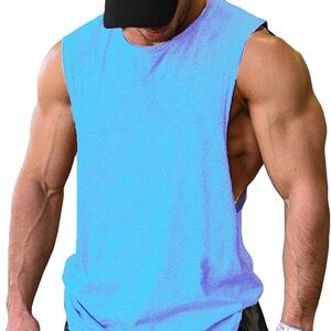 Men’s light blue muscle tee